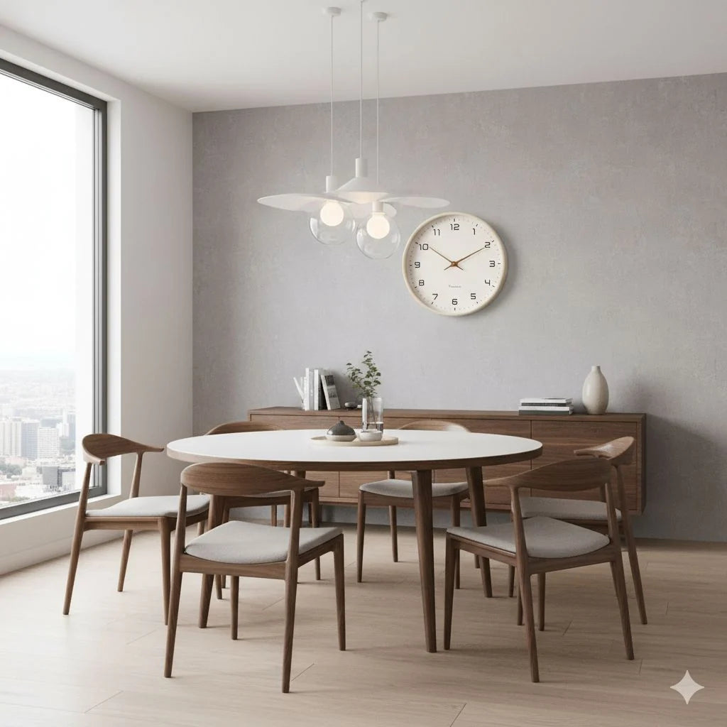 Wall Clock Solid Wood Silent Quartz Movement