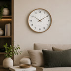 Wall Clock Solid Wood Silent Sweep