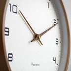 Wall Clock Solid Wood Silent Sweep Glass Lens