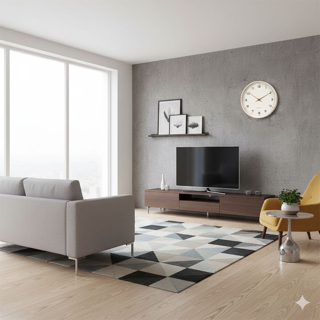 Wall Clock Solid Wood Silent Sweep Glass Lens