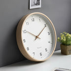 Wall Clock Solid Wood Whisper-Quiet Movement