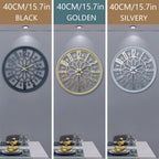 Wall Clock Vintage Industrial Handcrafted Metal Non-Ticking