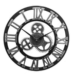 Wall Clock Vintage Industrial Metal Frame