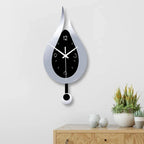 Wall Clock Water Droplet Silent Quartz