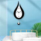 Wall Clock Water Droplet Silent Quartz