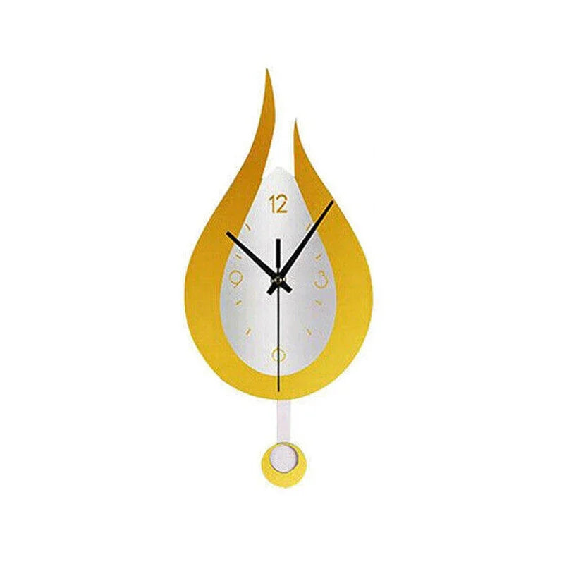 Wall Clock Water Droplet Silent Quartz