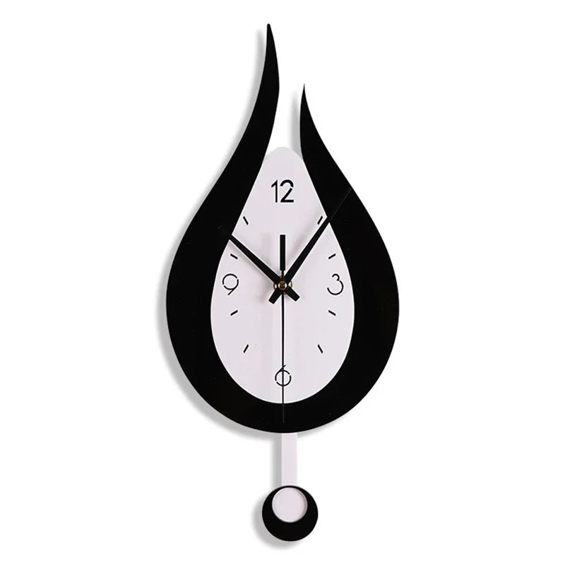 Wall Clock Water Droplet Silent Quartz
