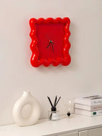 Wall Clock Wavy Frame & Minimalist Dial 30cm