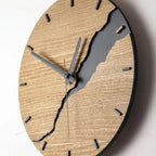 Wall Clock Wooden Minimalist 30cm Silent Movement