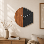 Wall Clock Wooden Minimalist Analogue Display