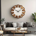 Wall Clock Wooden Silent Movement Battery Powered