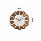 Wall Clock Wooden Silent Movement Battery Powered