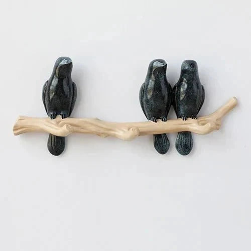 Wall Coat Rack Bird Motif Durable Resin