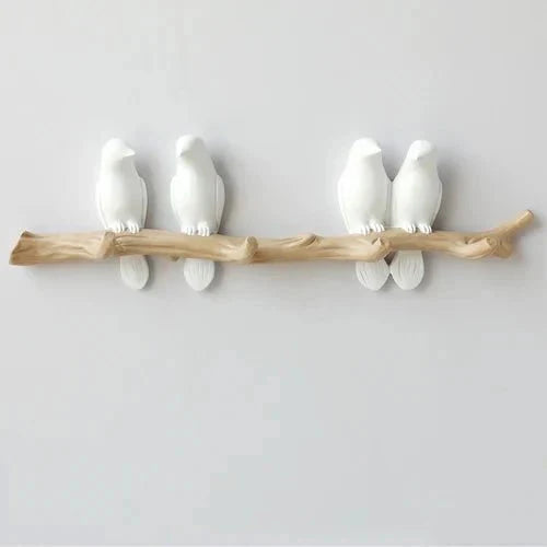 Wall Coat Rack Bird Motif Durable Resin