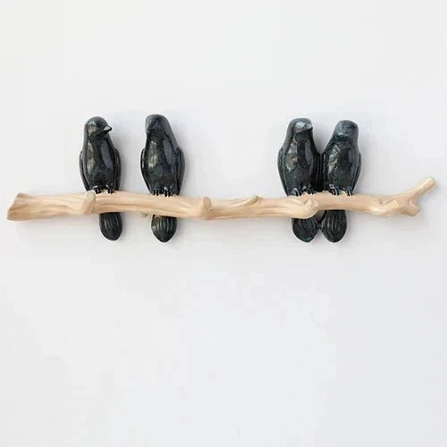 Wall Coat Rack Bird Motif Durable Resin