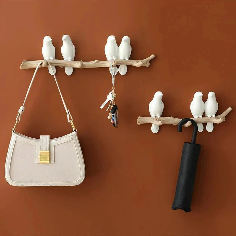 Wall Coat Rack Bird Motif Durable Resin