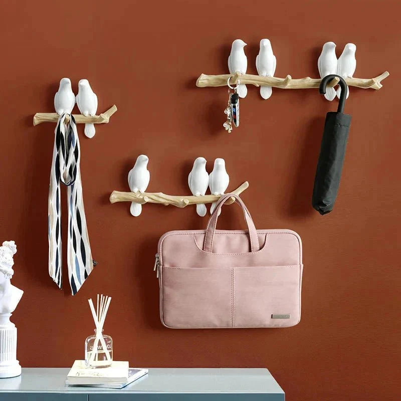 Wall Coat Rack Bird Motif Durable Resin