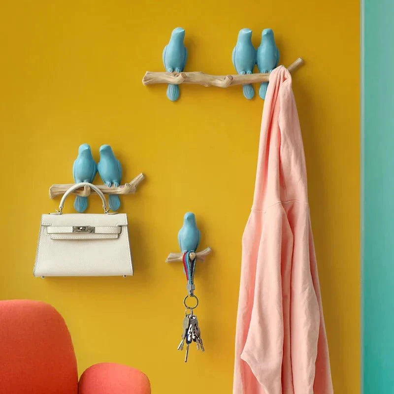 Wall Coat Rack Bird Motif Durable Resin