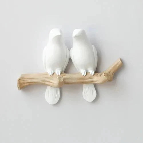 Wall Coat Rack Bird Motif Durable Resin