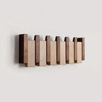 Wall Coat Rack Foldable Hooks Walnut & Beech