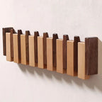 Wall Coat Rack Foldable Hooks Walnut & Beech