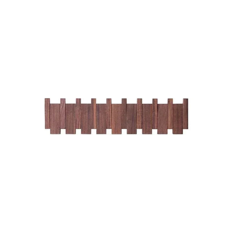 Wall Coat Rack Foldable Magnetic Hooks Beech & Walnut