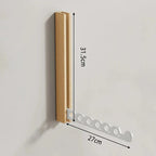 Wall Coat Rack Foldable Wooden Space-Saving