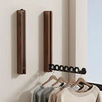 Wall Coat Rack Foldable Wooden Space-Saving