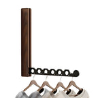 Wall Coat Rack Foldable Wooden Space-Saving