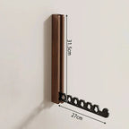 Wall Coat Rack Foldable Wooden Space-Saving