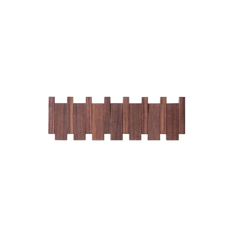 Wall Coat Rack Magnetic Foldable Hooks FSC Wood