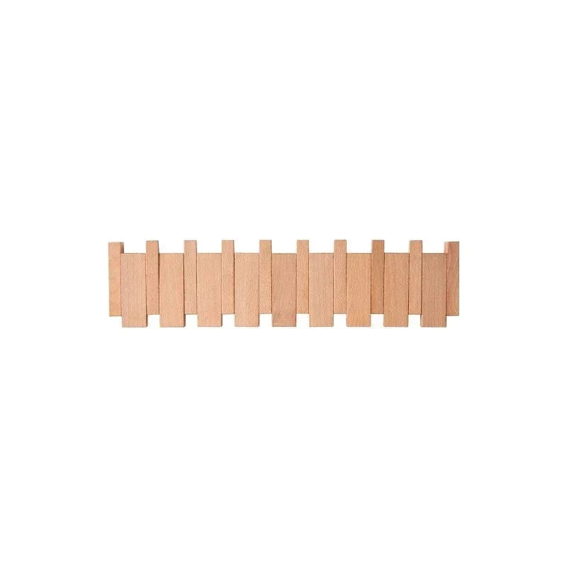 Wall Coat Rack Magnetic Foldable Hooks FSC Wood