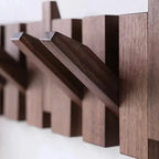 Wall Coat Rack Magnetic Foldable Hooks FSC Wood