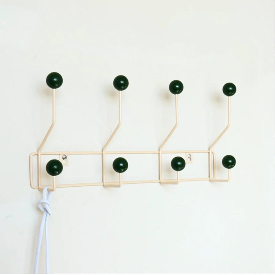 Wall Coat Rack Mid-Century 3 Or 4 Double Hooks