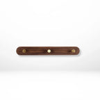 Wall Coat Rack Natural Wood & Solid Brass Hooks