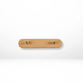 Wall Coat Rack Natural Wood & Solid Brass Hooks