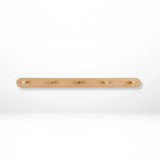 Wall Coat Rack Natural Wood & Solid Brass Hooks