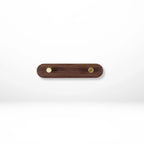 Wall Coat Rack Natural Wood & Solid Brass Hooks