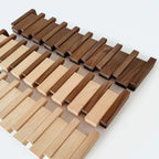 Wall Coat Rack Piano-Inspired Solid Wood Multiple Hooks