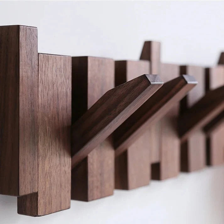 Wall Coat Rack Piano Key Design Walnut & Beech