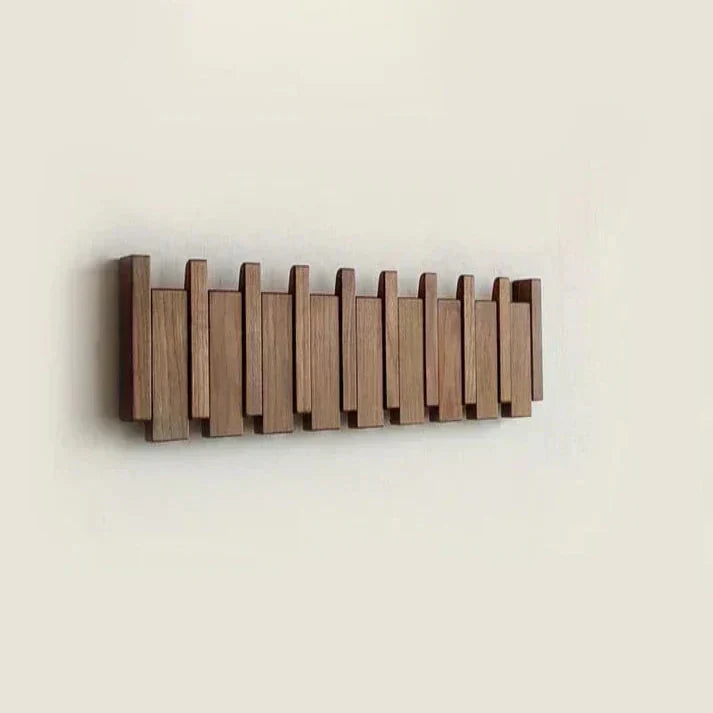 Wall Coat Rack Piano Key Design Walnut & Beech