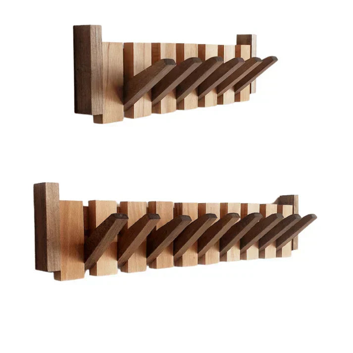 Wall Coat Rack Piano Key Design Walnut & Beech
