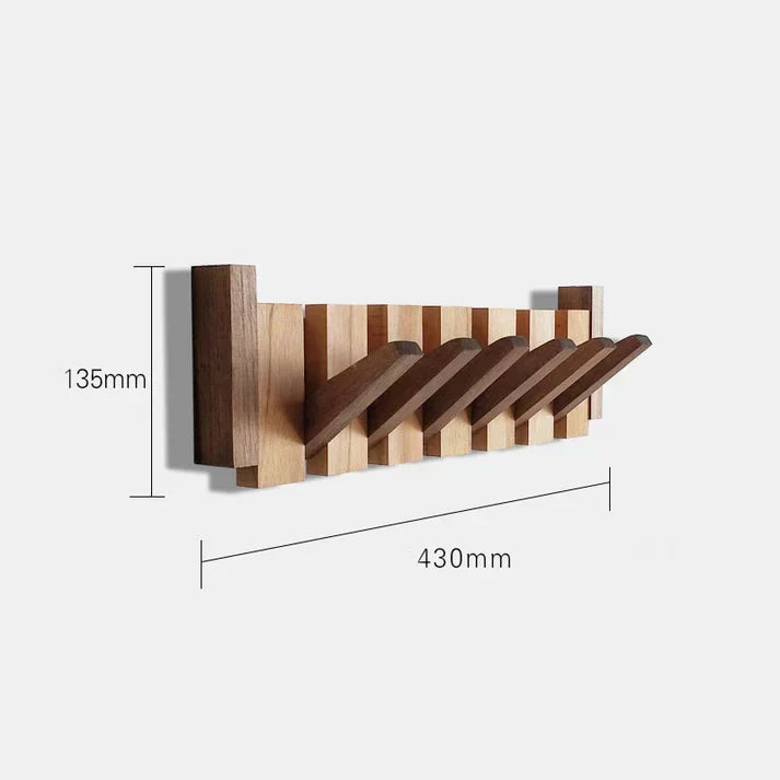 Wall Coat Rack Piano Keys Design Walnut & Beech