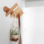 Wall Coat Rack Solid Oak 4 Or 5 Hooks