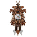 Wall Cuckoo Clock Handcrafted Wooden Musical Swinging Pendulum