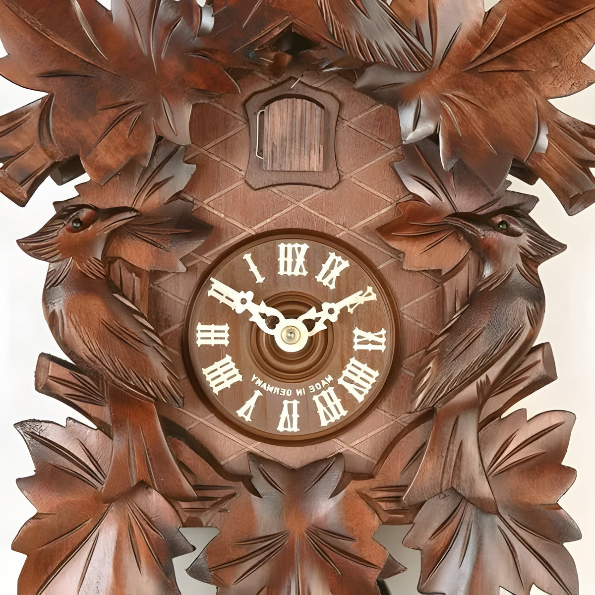 Wall Cuckoo Clock Handcrafted Wooden Musical Swinging Pendulum