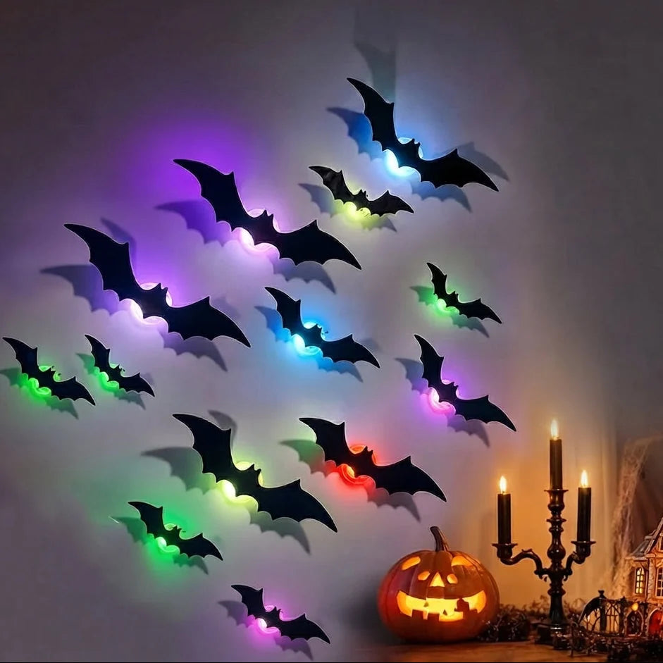 Wall Decor 3D LED Bat Set of 12