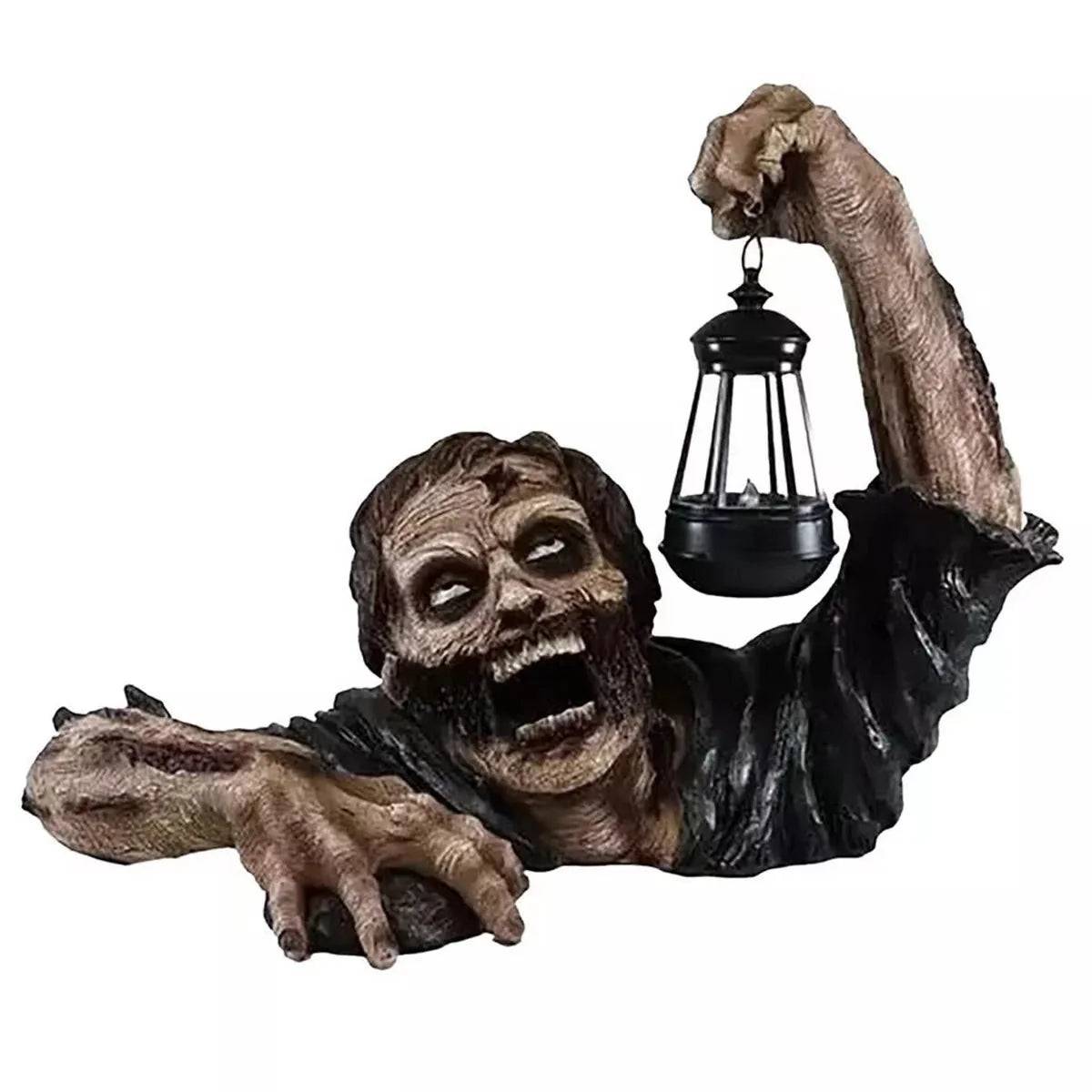Wall Decoration Crawling Zombie 3D Relief & LED Lantern