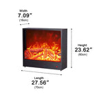 Wall Electric Fireplace 3D LED Flame Remote Control