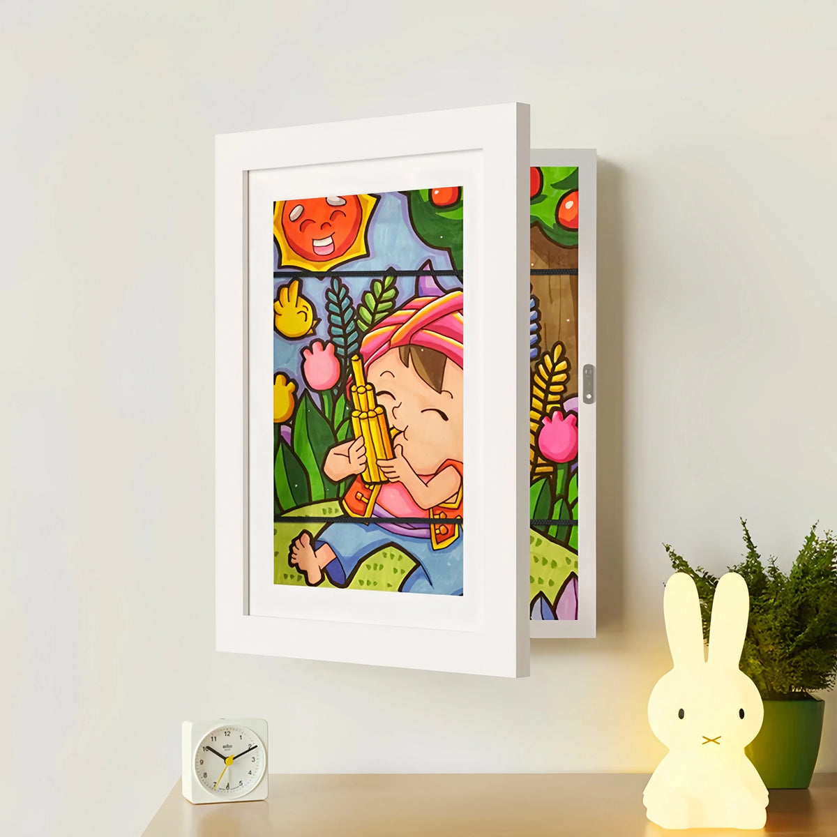 Wall Frame Hidden Storage Holds 150 Drawings